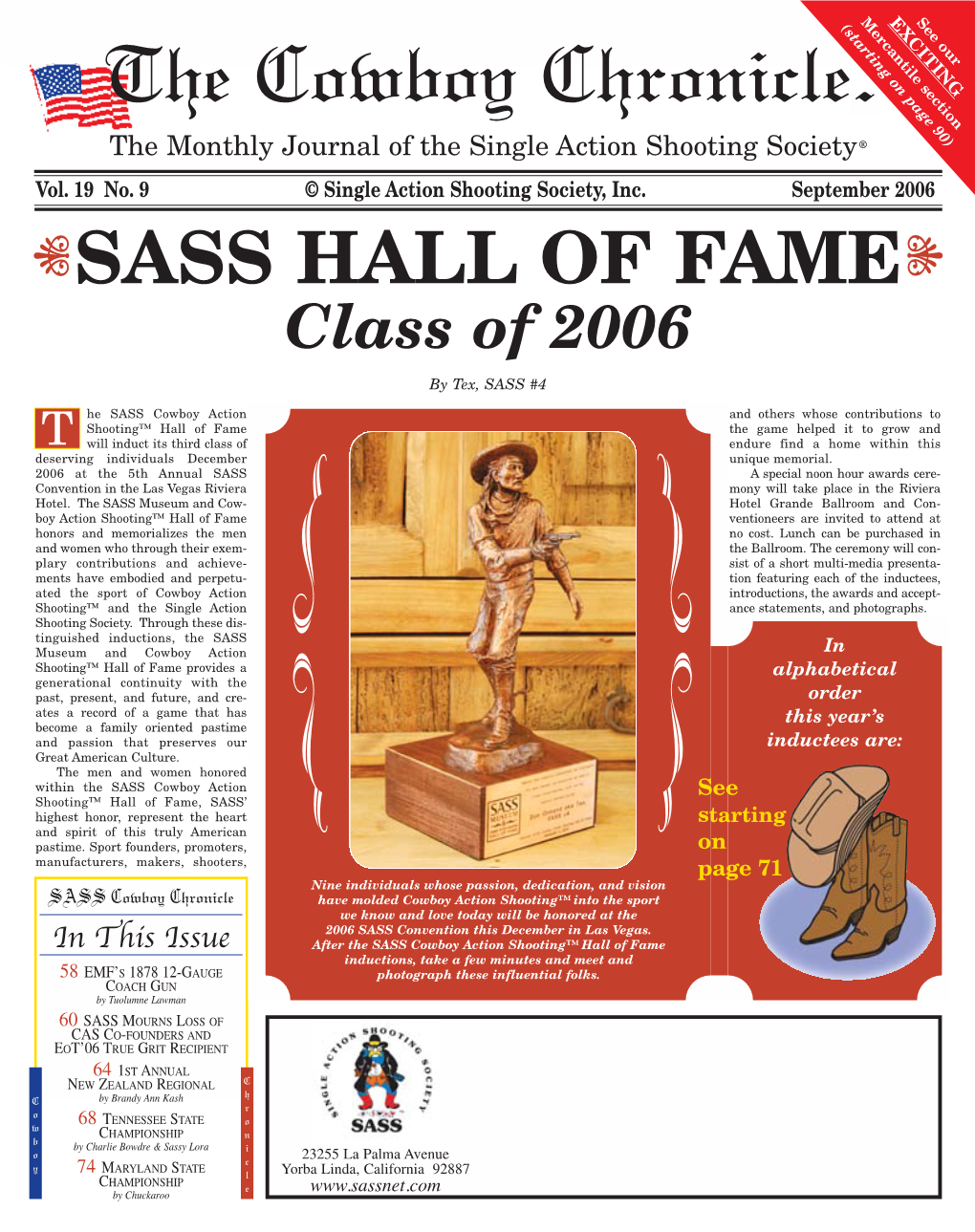 SASS HALL of Famei Class of 2006