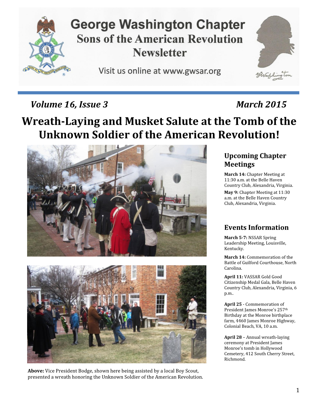 Wreath-Laying and Musket Salute at the Tomb of the Unknown Soldier of the American Revolution!