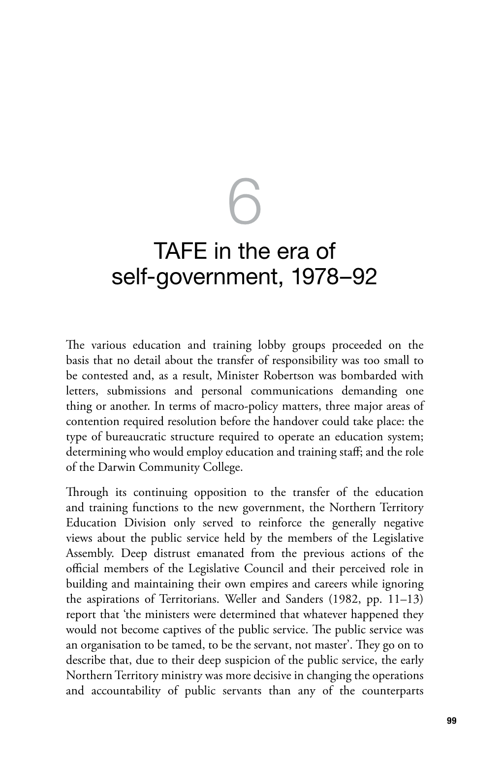 TAFE in the Era of Self-Government, 1978–92