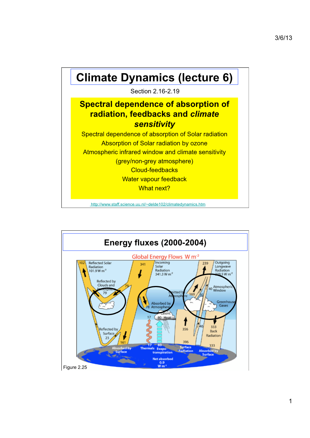 Climate Dynamics (Lecture 6)