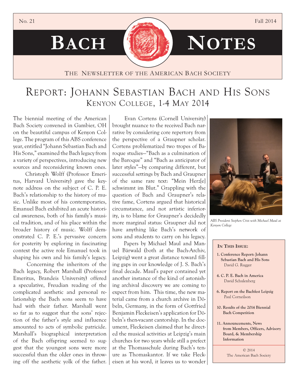 Bachnotes21 Final Rev.Indd