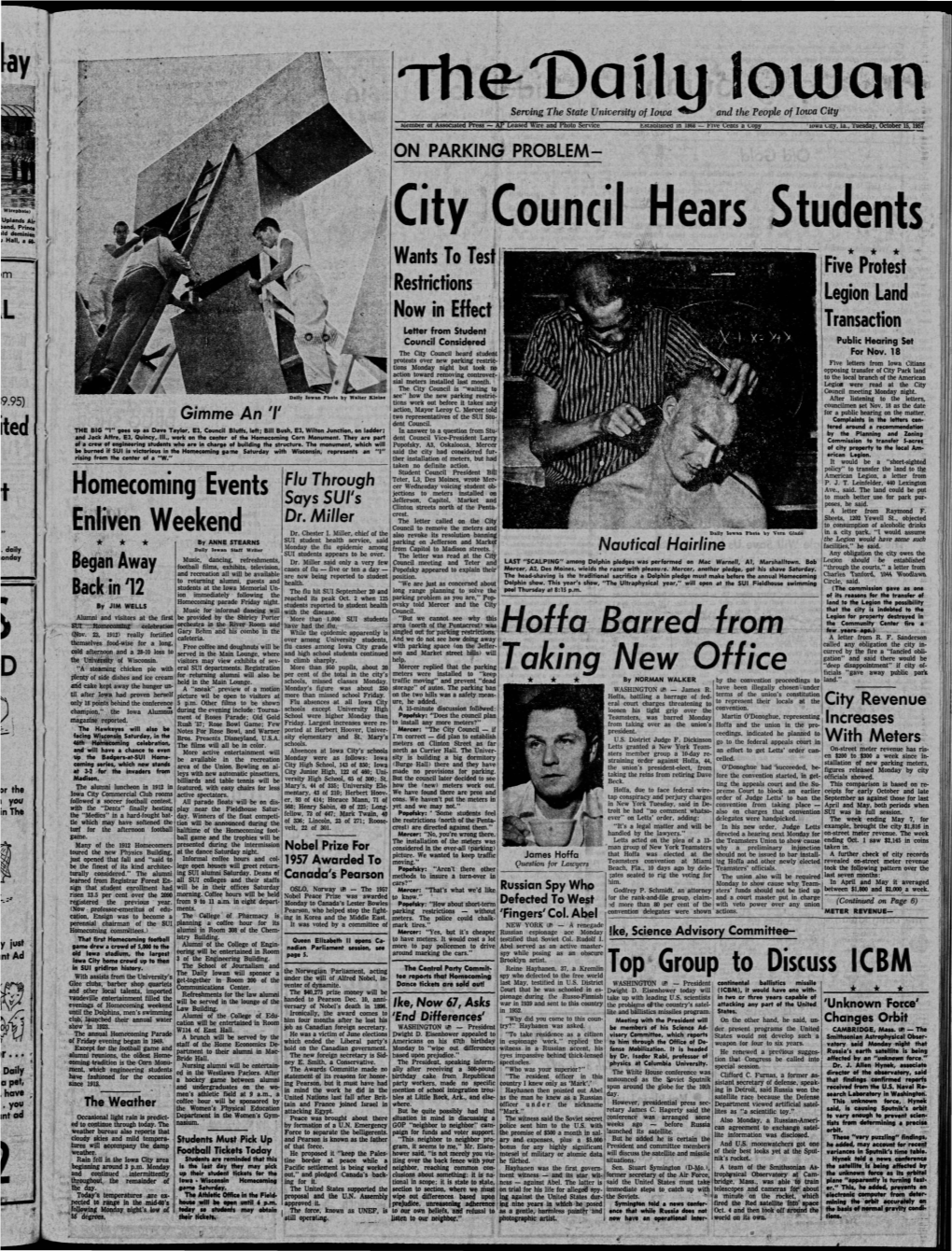 Daily Iowan (Iowa City, Iowa), 1957-10-15