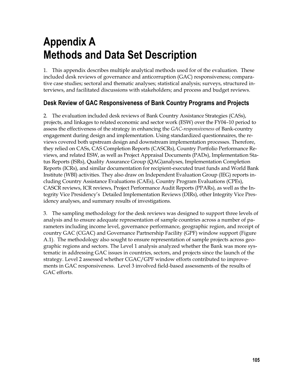 Appendix a Methods and Data Set Description