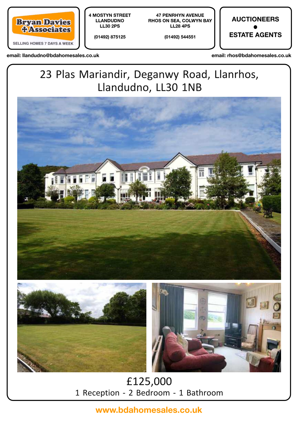 23 Plas Mariandir, Deganwy Road, Llanrhos, Llandudno, LL30 1NB