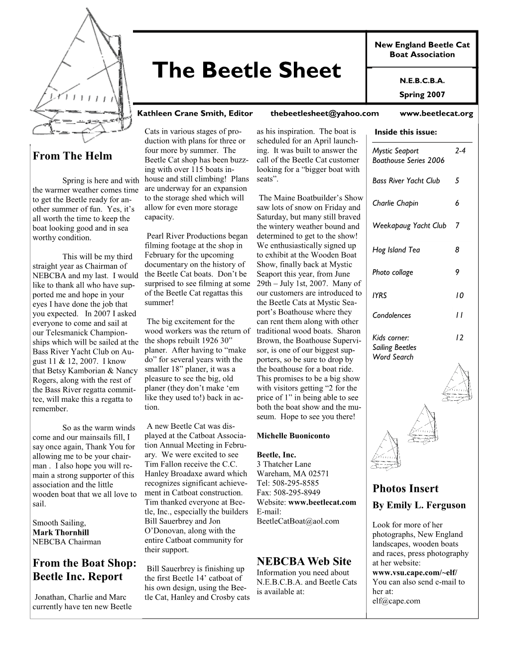 The Beetle Sheet N.E.B.C.B.A