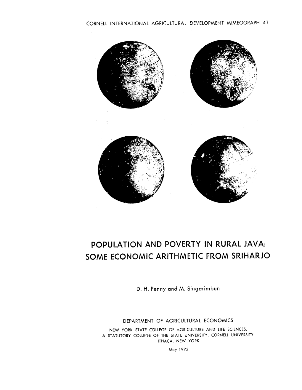 Population and Poverty in Rural Java: Some Economic Arithmetic from Sriharjo