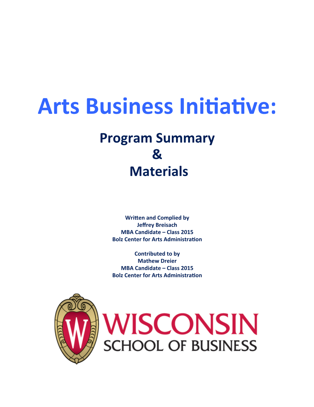 Program Summary and Materials