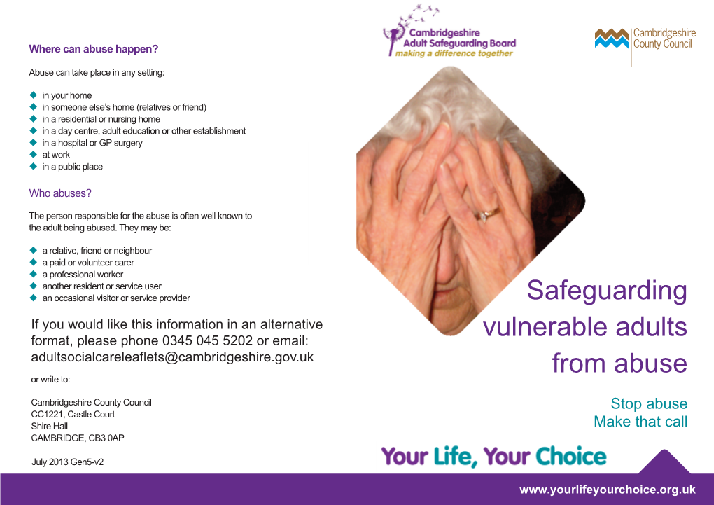 Safeguarding Vulnerable Adults from Abuse