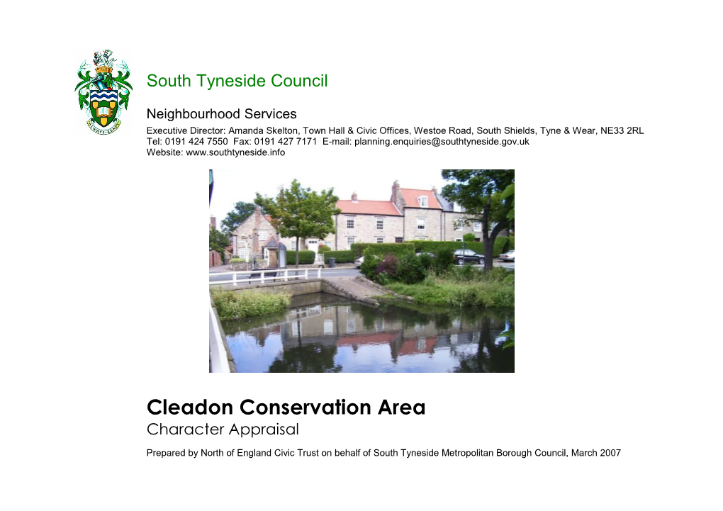 Cleadon Conservation Area Character Appraisal