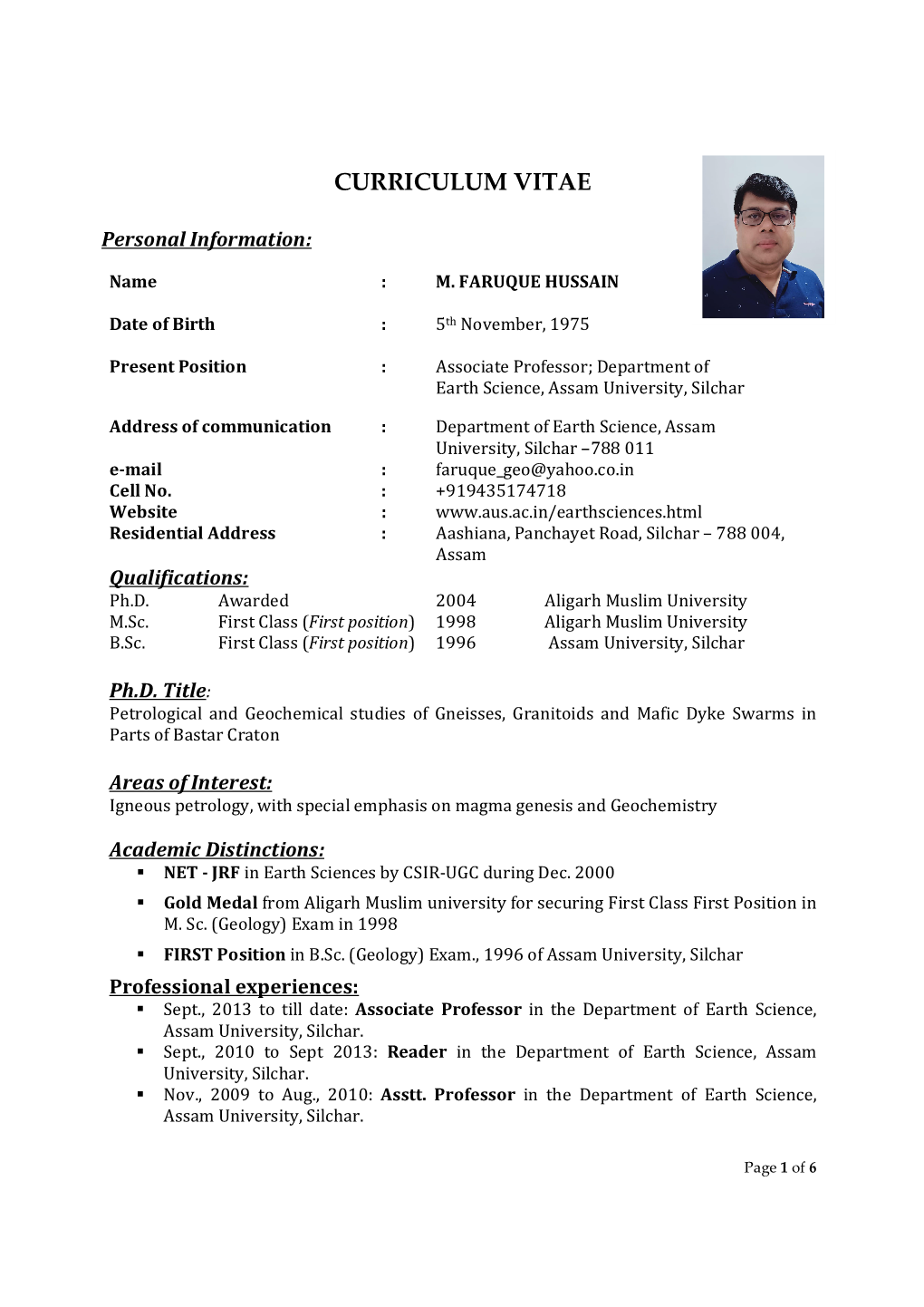 Curriculum Vitae