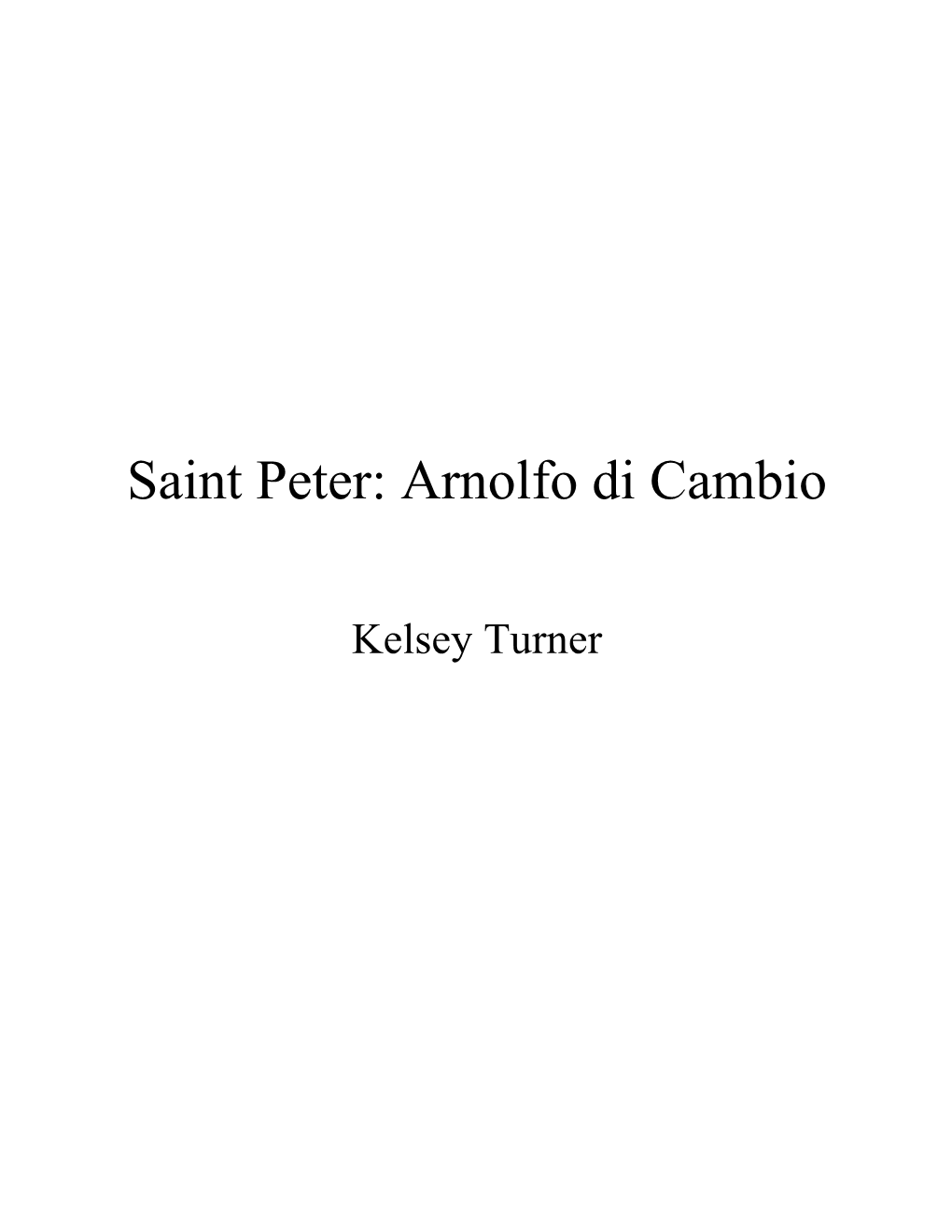 Saint Peter: Arnolfo Di Cambio