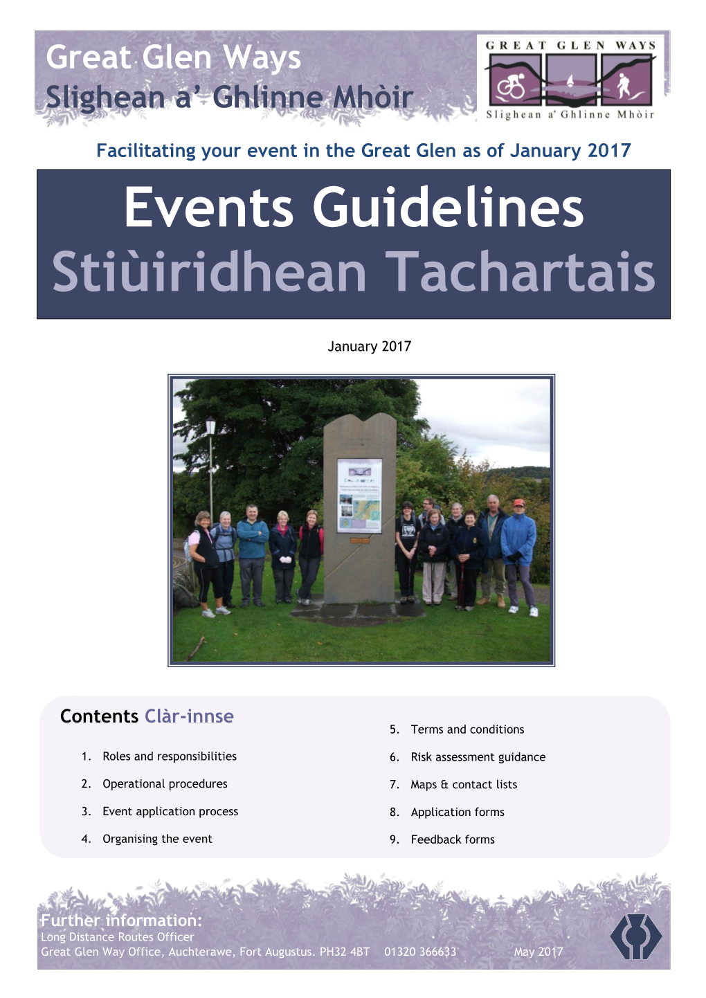 Events Guidelines Stiùiridhean Tachartais Introduction