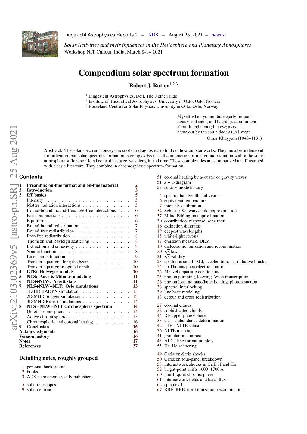 Arxiv:2103.02369V5 [Astro-Ph.SR] 25 Aug 2021