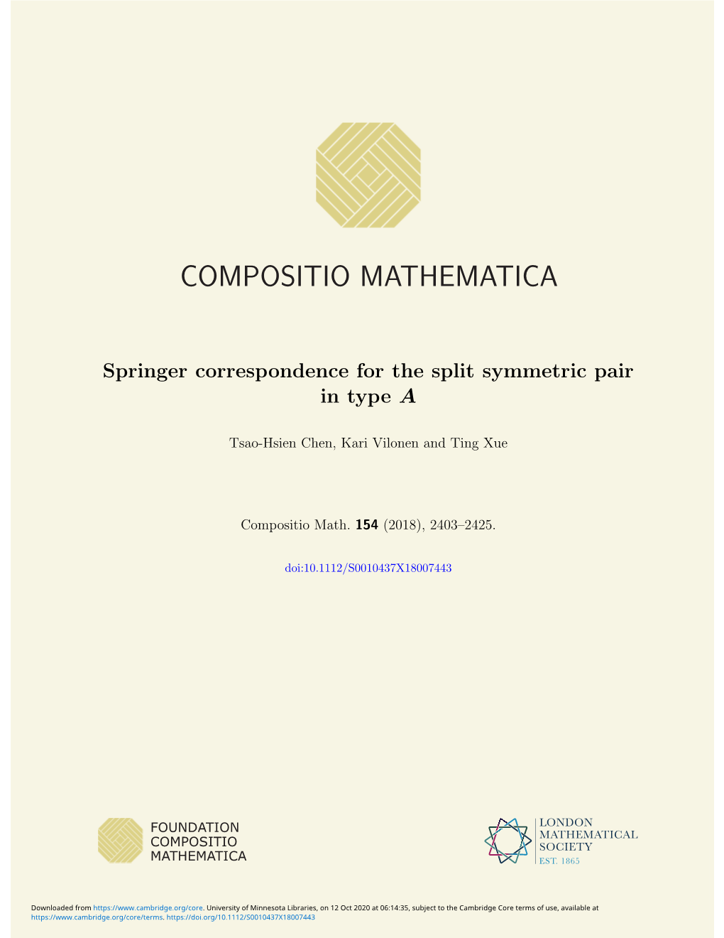 Springer Correspondence for the Split Symmetric Pair in Type A