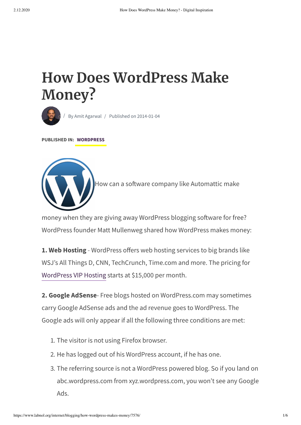 How Does Wordpress Make Money? - Digital Inspiration