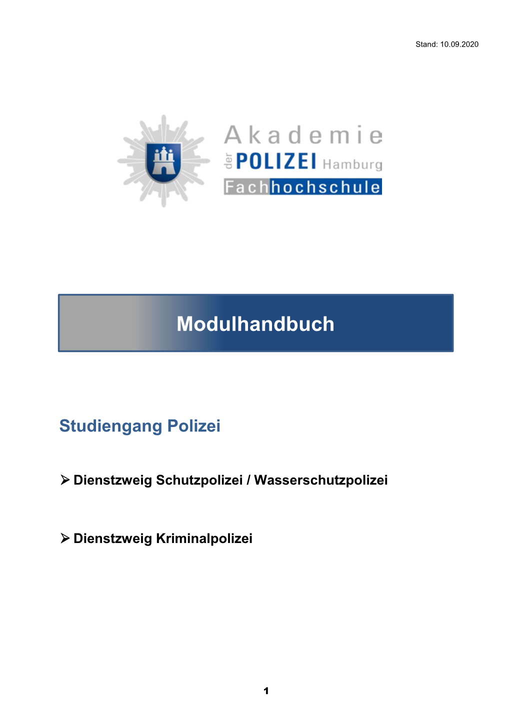 Modulhandbuch Der Fachhochschule