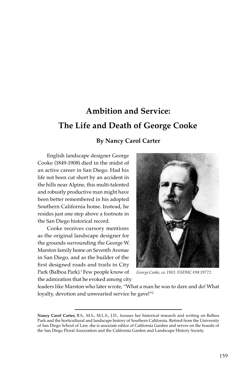 The Life and Death of George Cooke