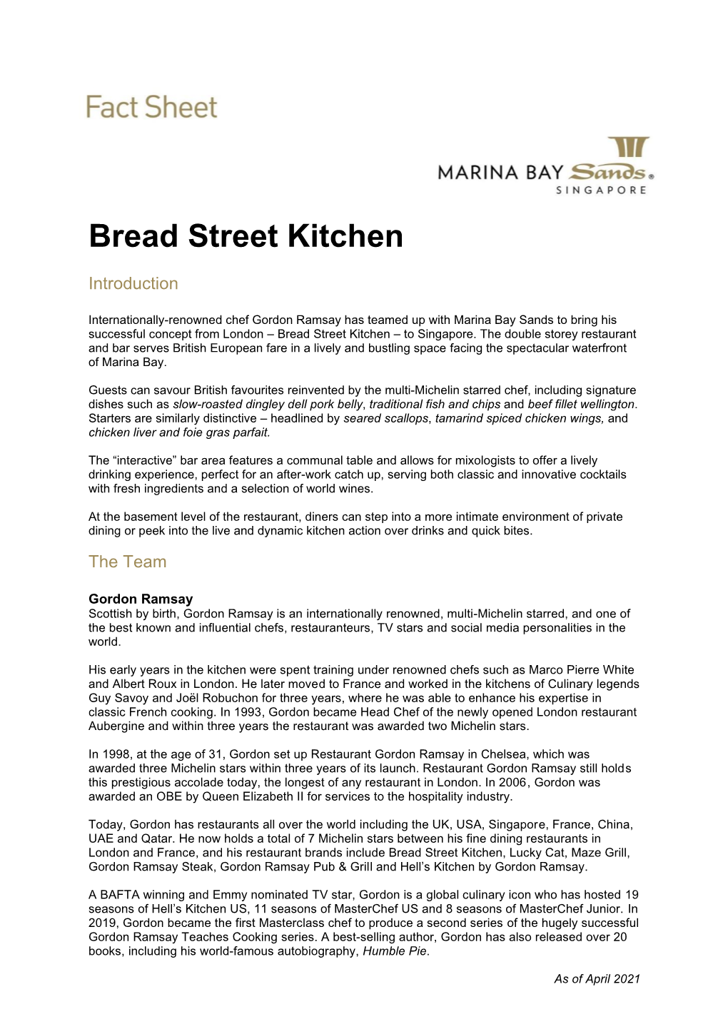 Bread Street Kitchen