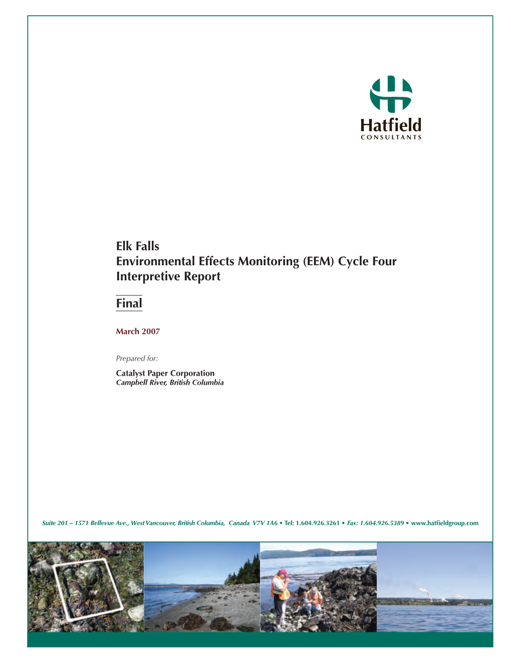 Elk Falls Environmental Effects Monitoring (EEM) Cycle Four Interpretive Report