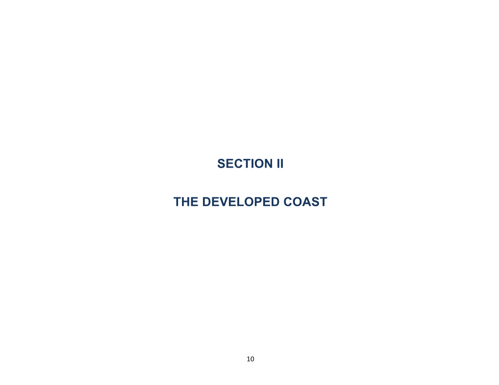 Section Ii the Developed Coast