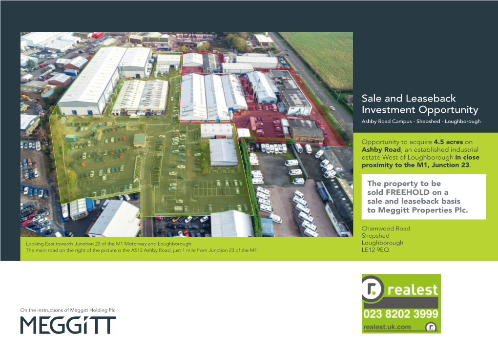 Sale and Leaseback Investment Opportunity Ashby Road Campus - Shepshed - Loughborough