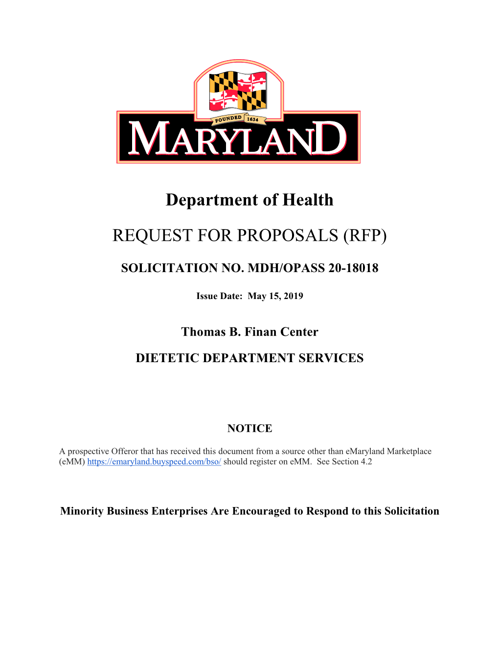 Statewide RFP Procurement Solicitation Template