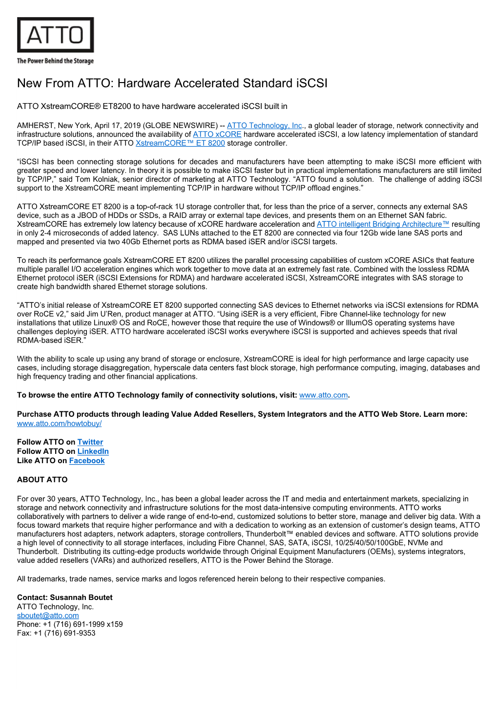 Hardware Accelerated Standard Iscsi