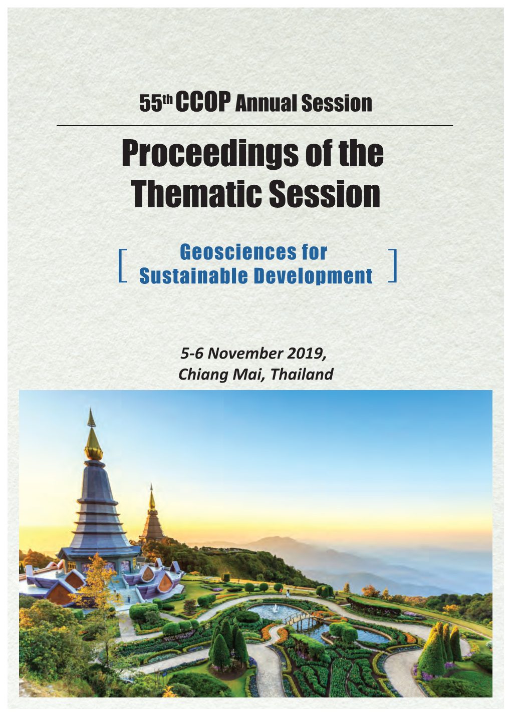 Proceedings of the 55Th CCOP Annual Session Part II (Thematic Session)