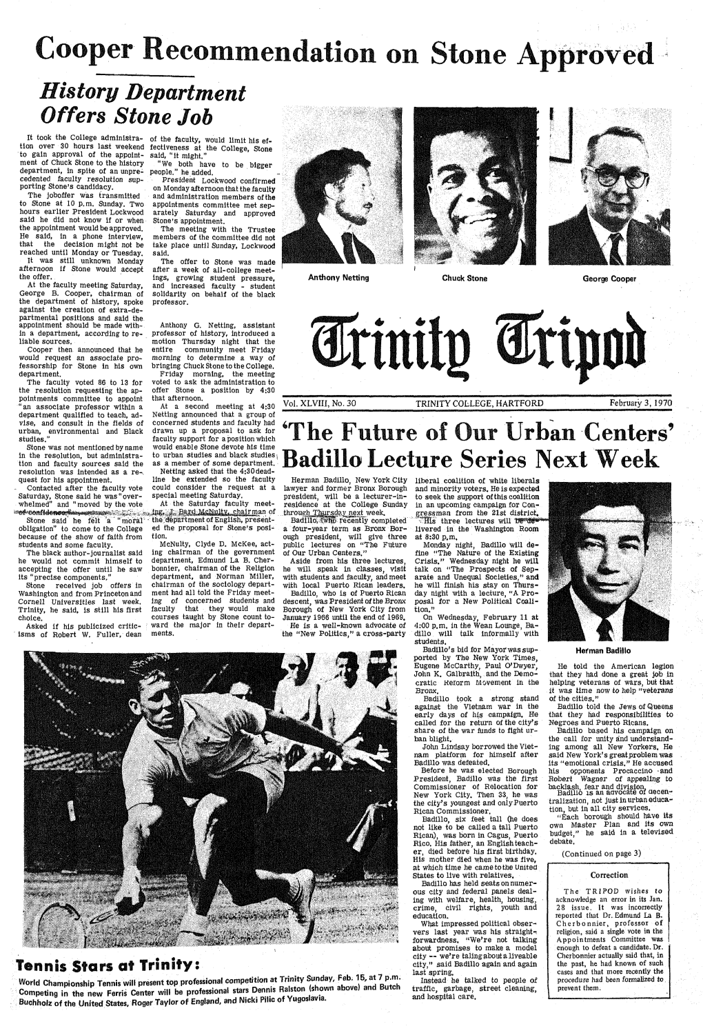 Trinity Tripod, 1970-02-03