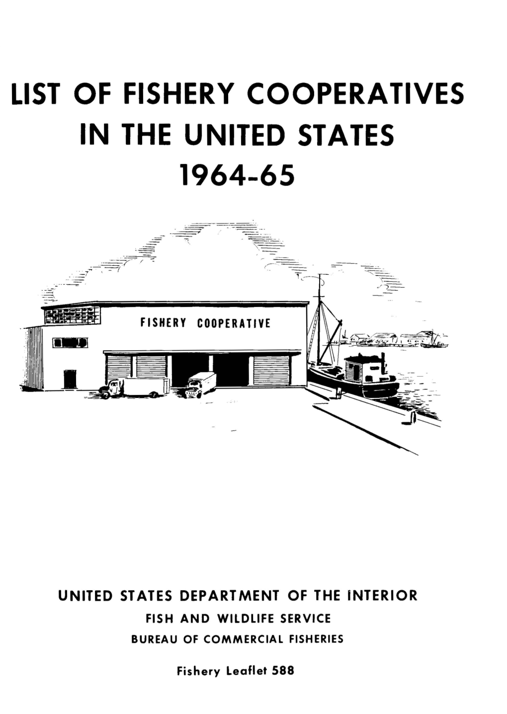 List of Fishery Cooperatives in the United States 1964-65