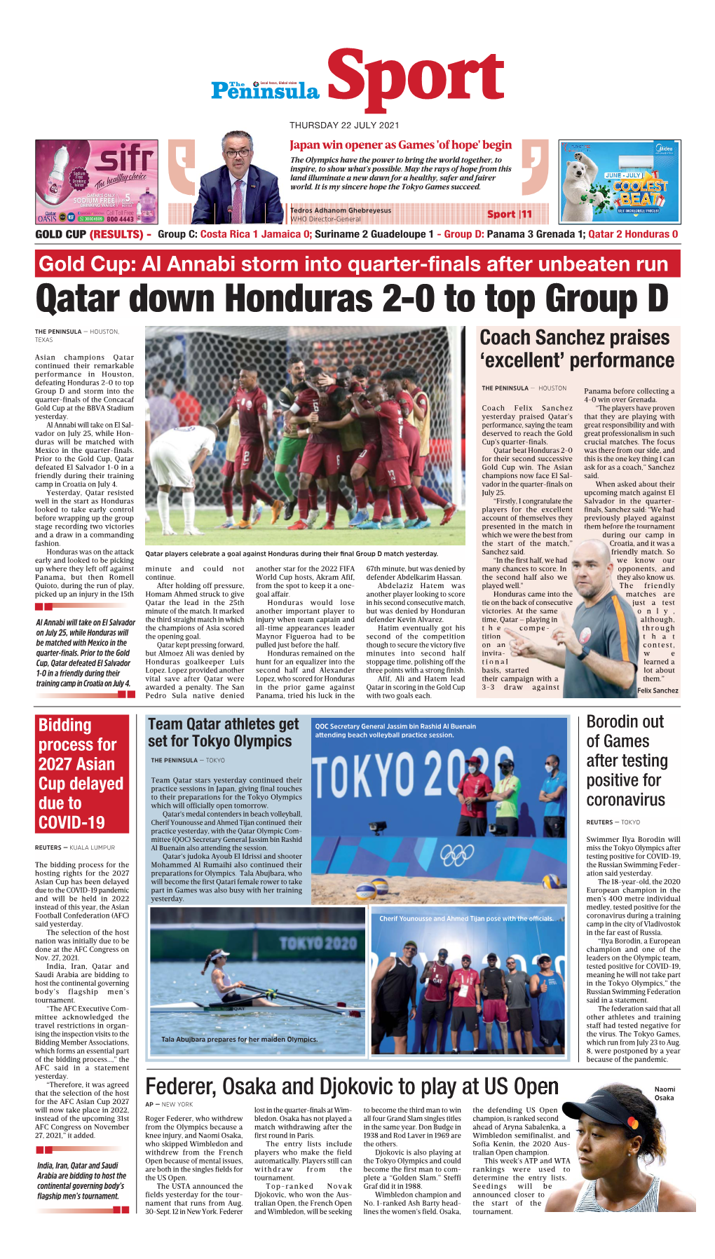 Qatar Down Honduras 2-0 to Top Group D