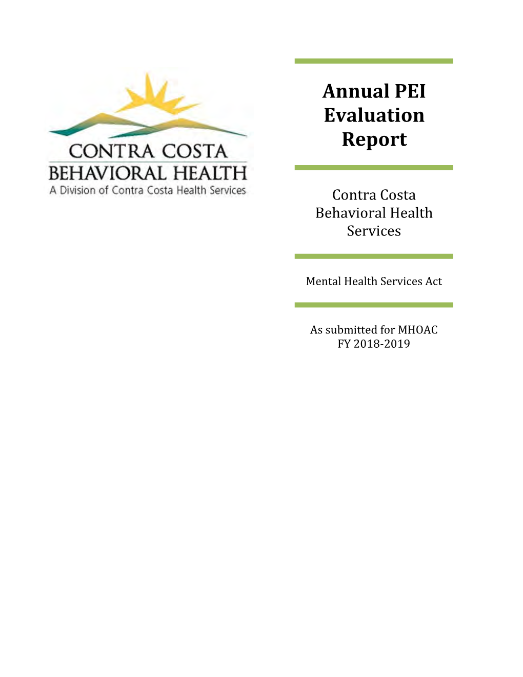 Three Year PEI Evaluation Report