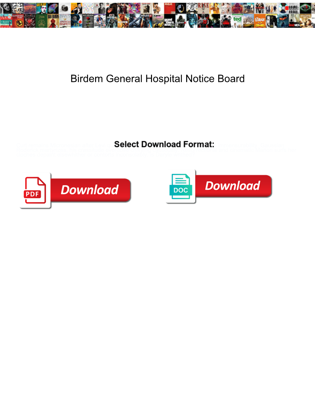 Birdem General Hospital Notice Board