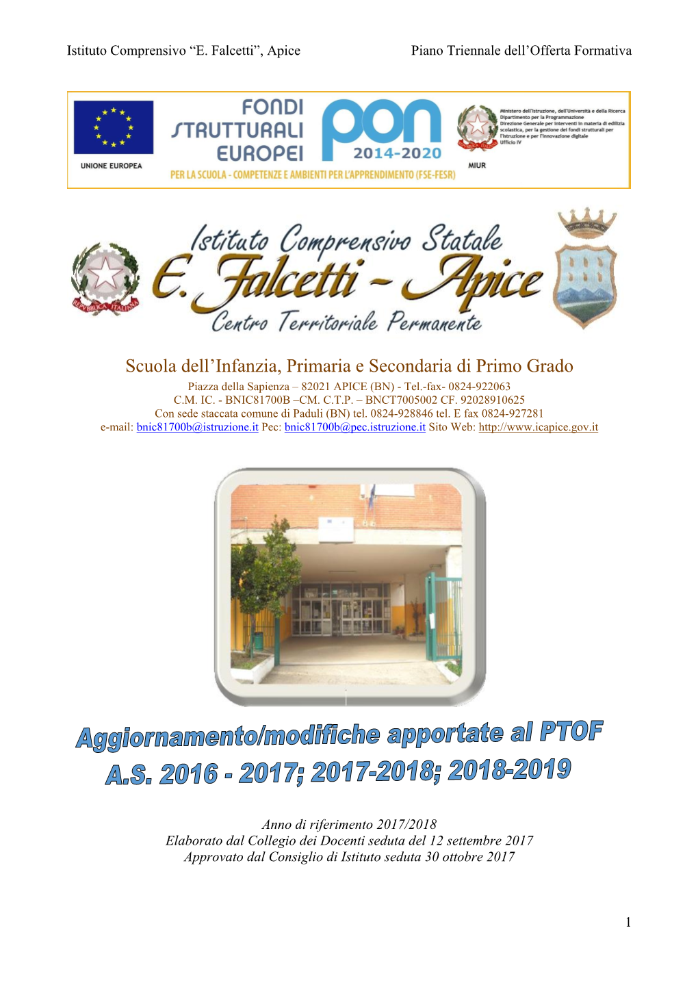 Istituto Comprensivo “E.Falcetti” Apice