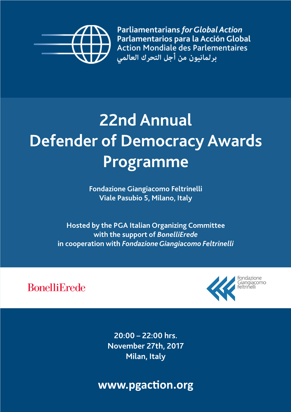 2017 Programme: 22Nd Annual Defender of Democracy Awards