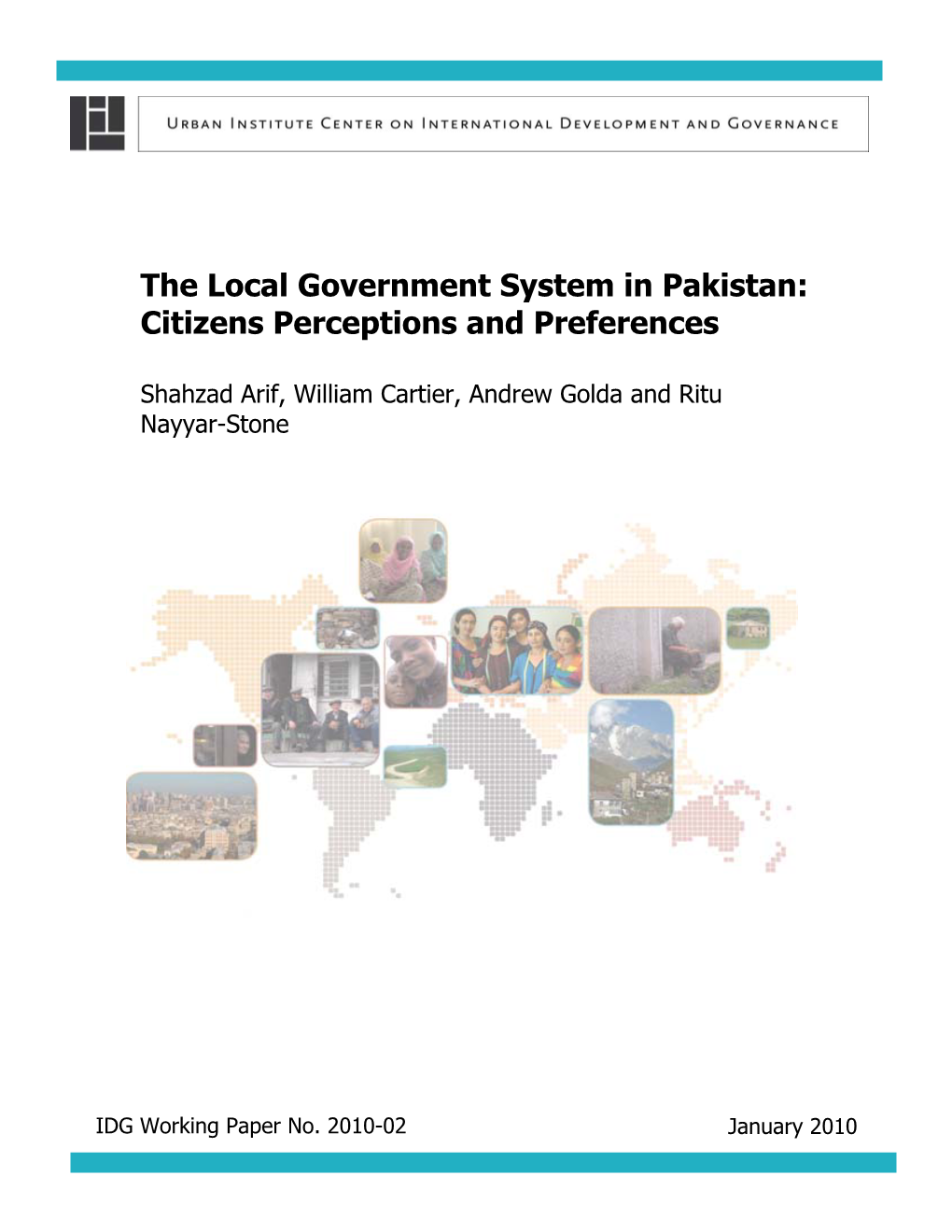 The Local Government System in Pakistan: Citizens Perceptions and Preferences