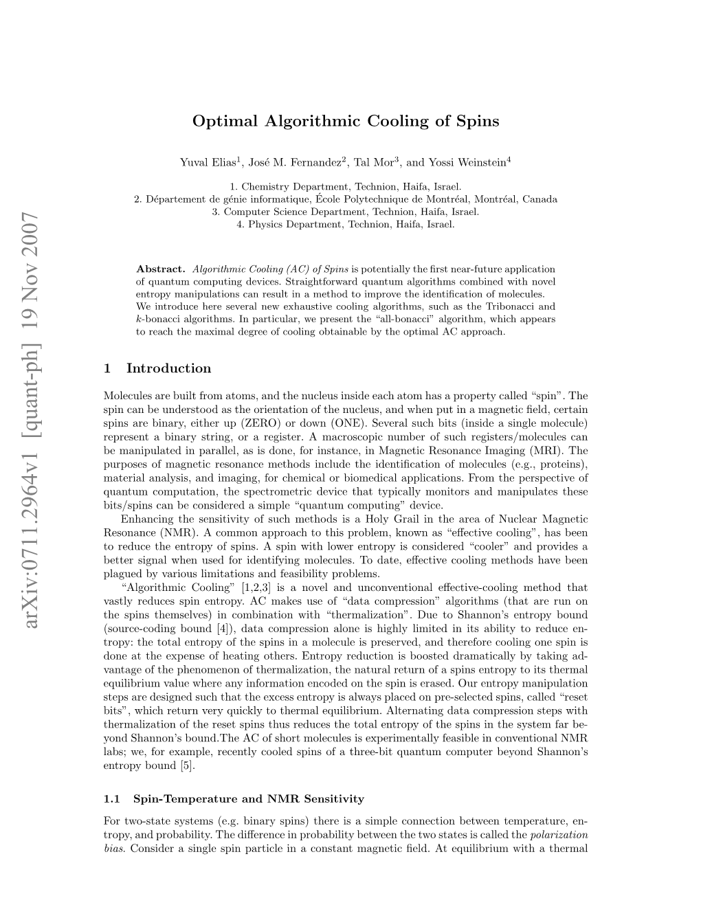 Optimal Algorithmic Cooling of Spins