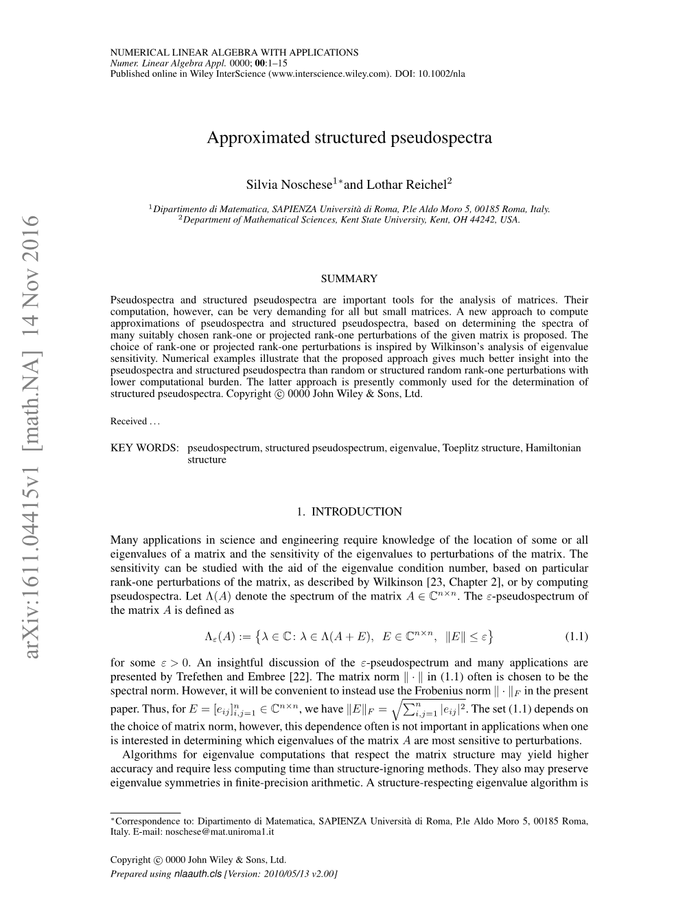 Approximated Structured Pseudospectra