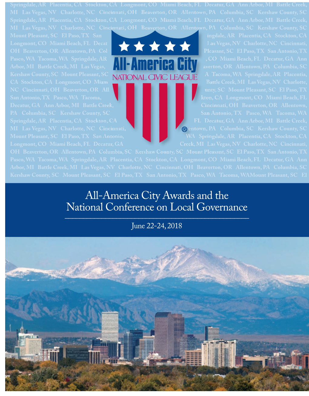 All-America City Awards and the National Conference on Local Governance ______June 22-24, 2018