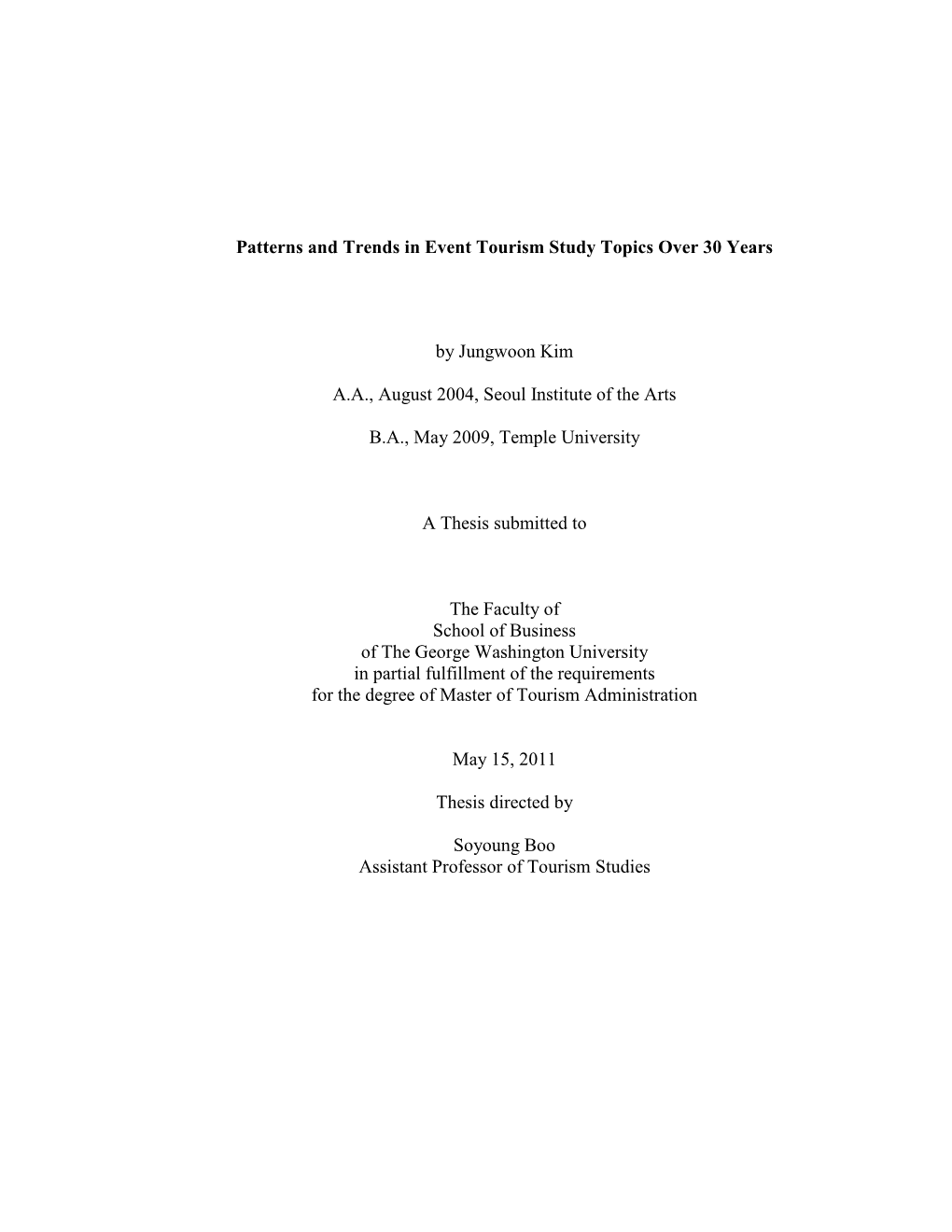 Patterns and Trends in Event Tourism Study Topics Over 30 Years By