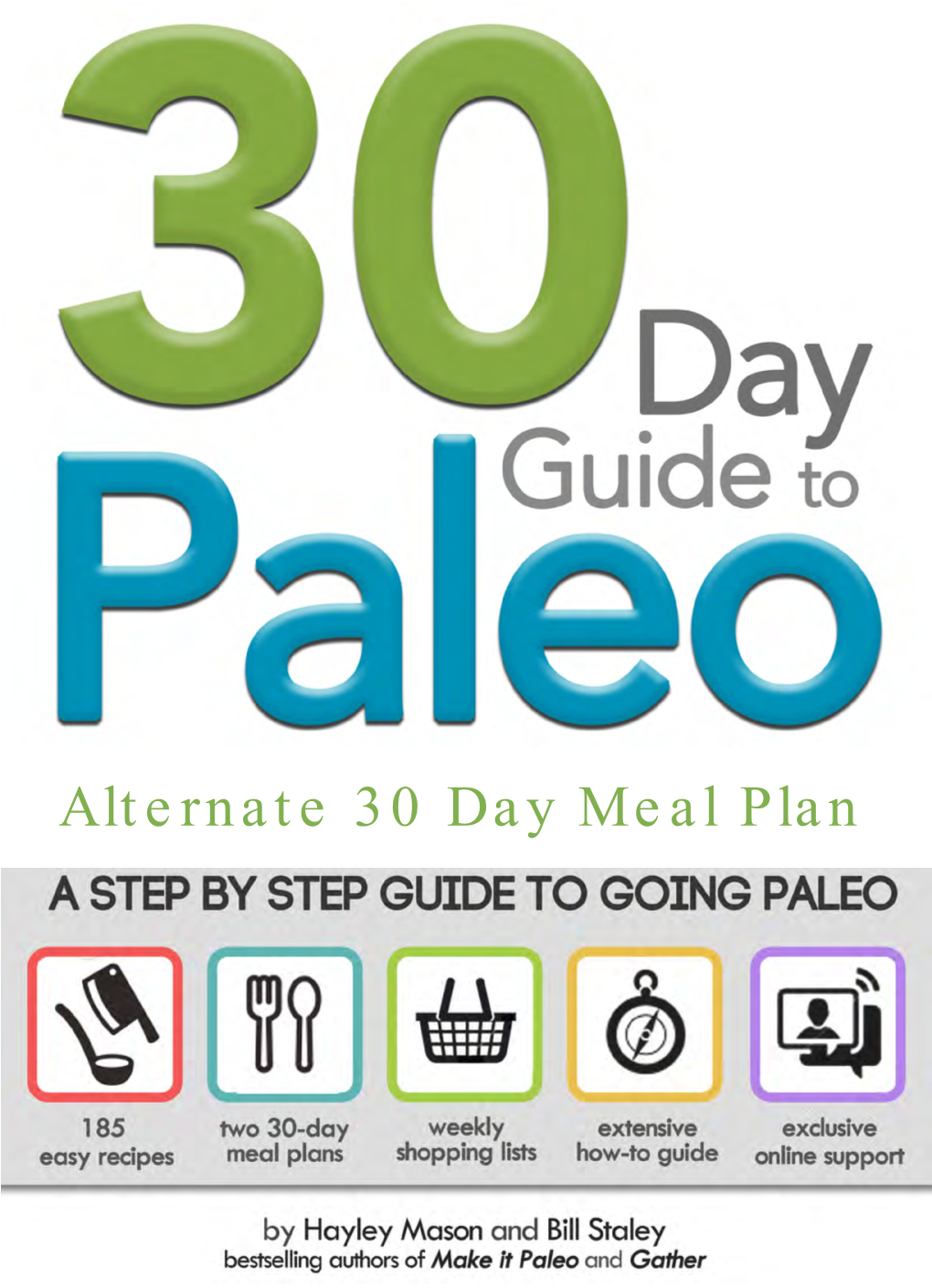 Alternate 30 Day Meal Plan 2 Alternate 30 Day Meal Plan