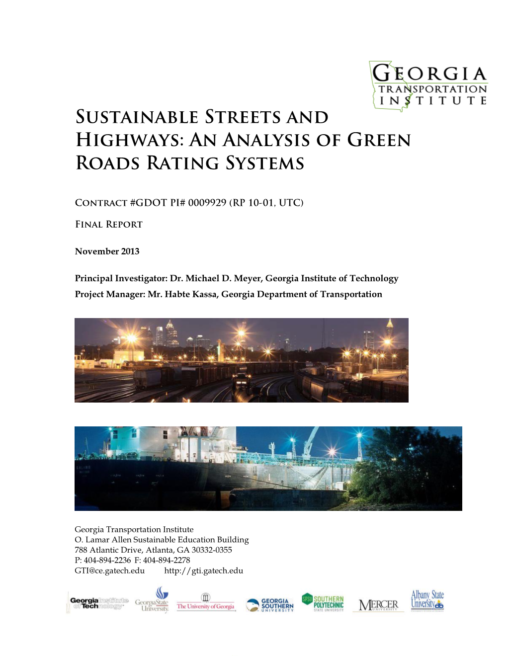 Sustainable Streets and Highways: an Analysis of Green Roads Rating Systems