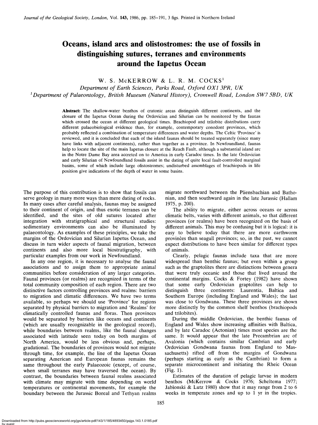 Oceans, Island Arcs and Olistostromes: the Use of Fossils in Distinguishing Sutures, Terranes and Environments Around the Iapetus Ocean