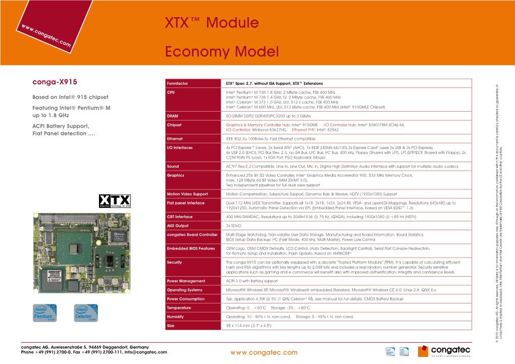 Economy Model XTX™ Module