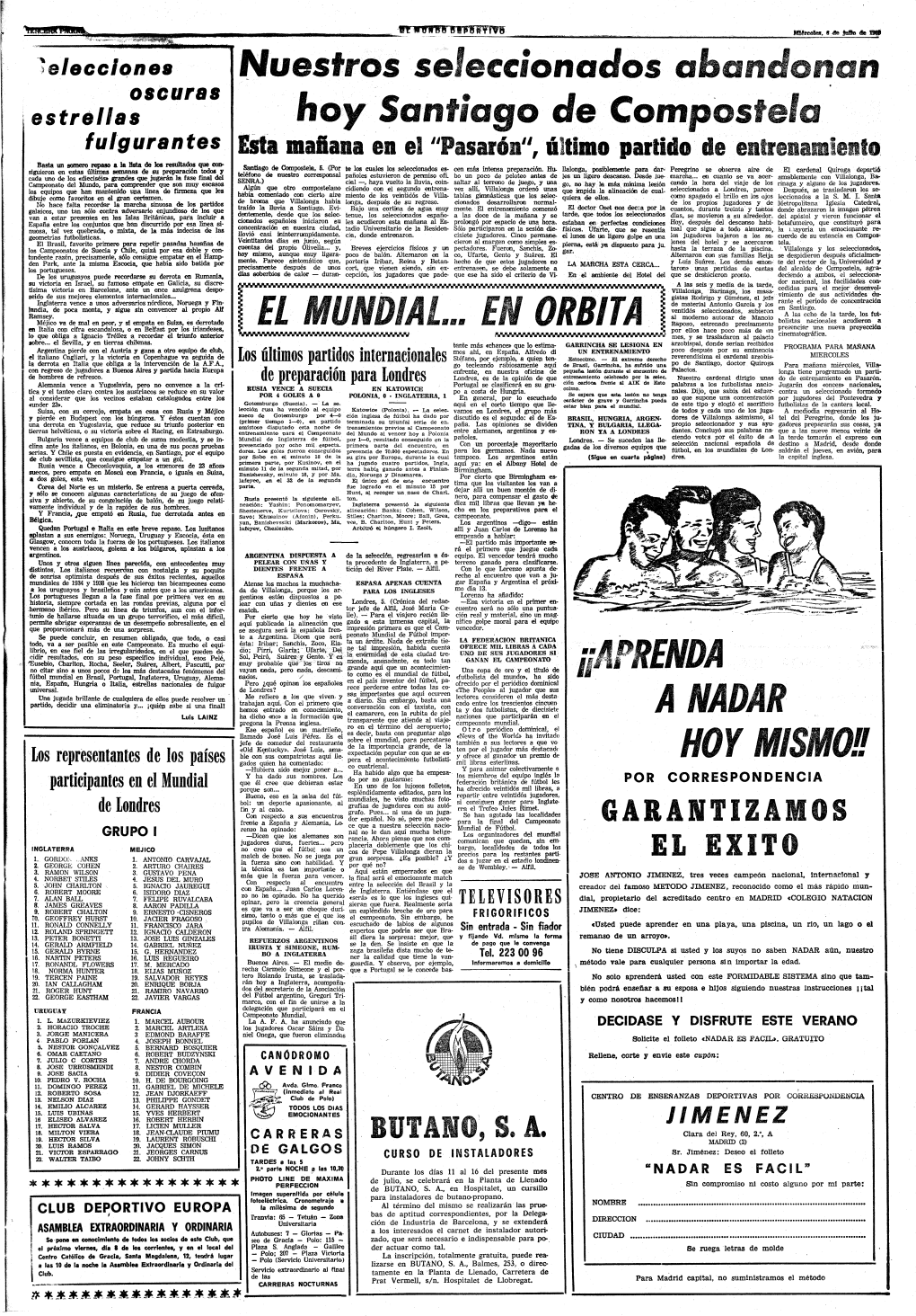 EL Mbndial EN ORBITA ¡Pø!I'renda a NADAR HOY MISMO!