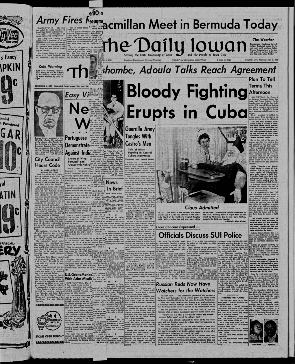 Daily Iowan (Iowa City, Iowa), 1961-12-21