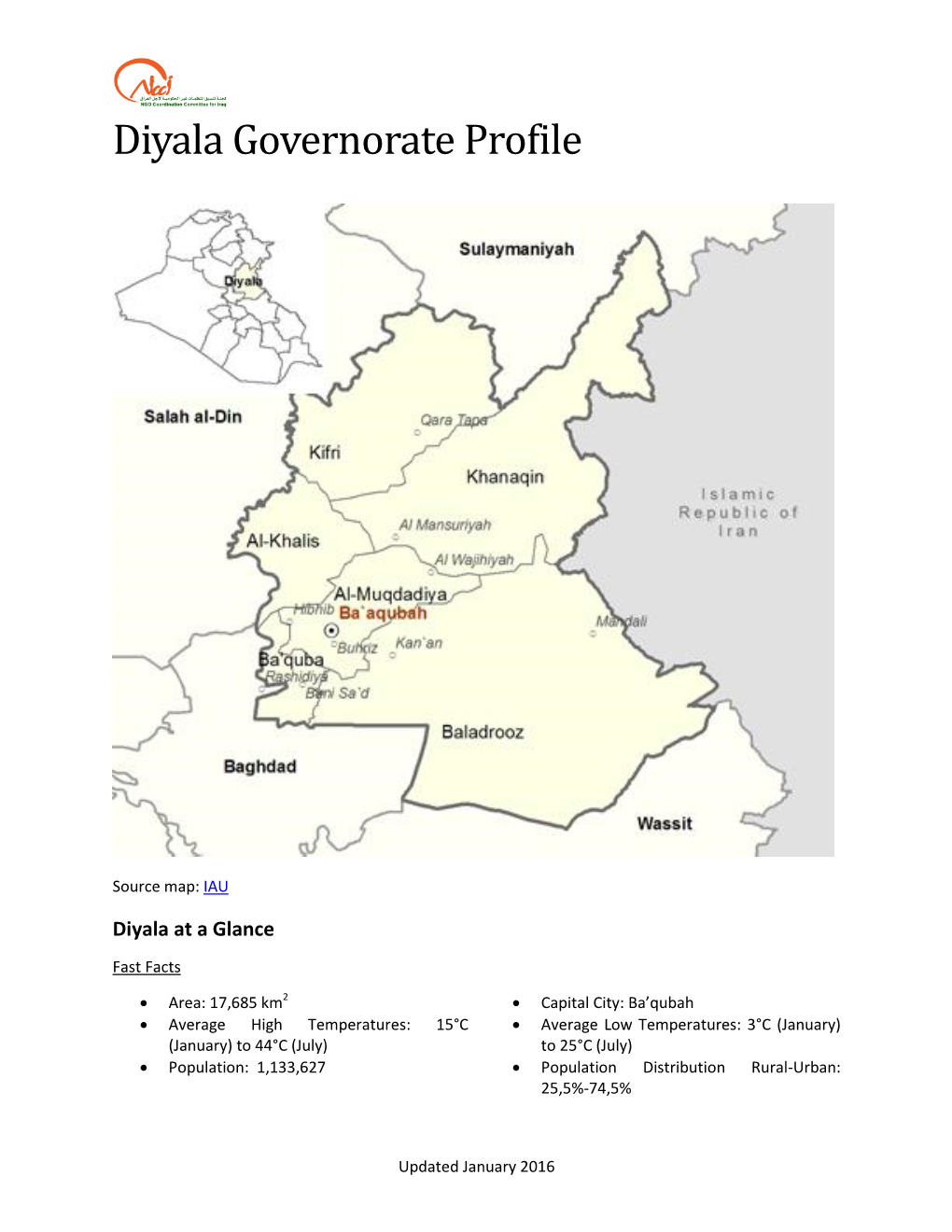 Diyala Governorate Profile