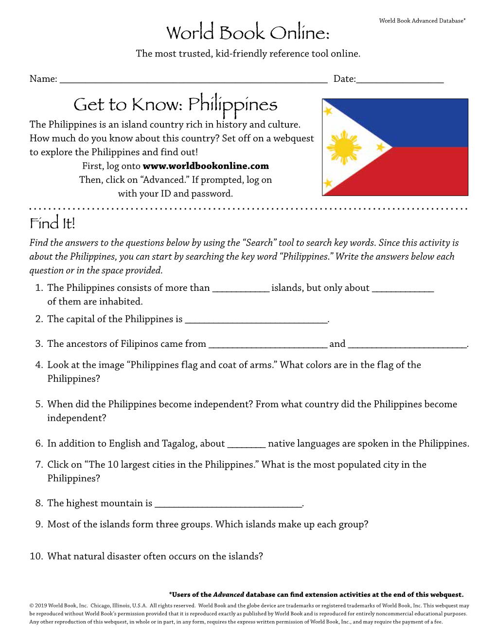 Get to Know: Philippines World Book Online