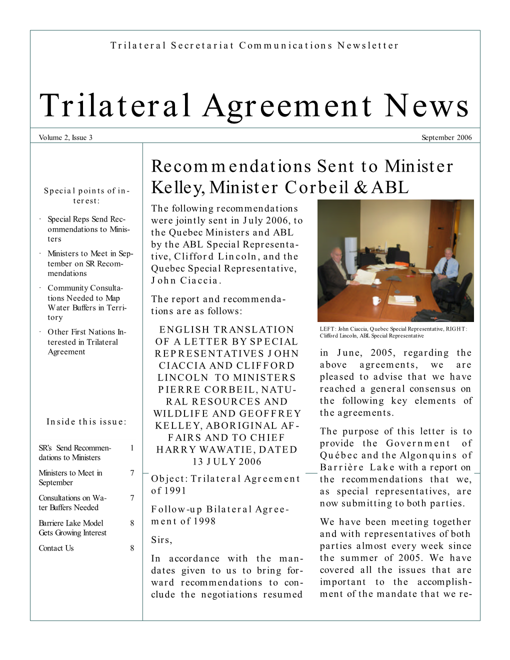 Bilateral Agreement, 1998