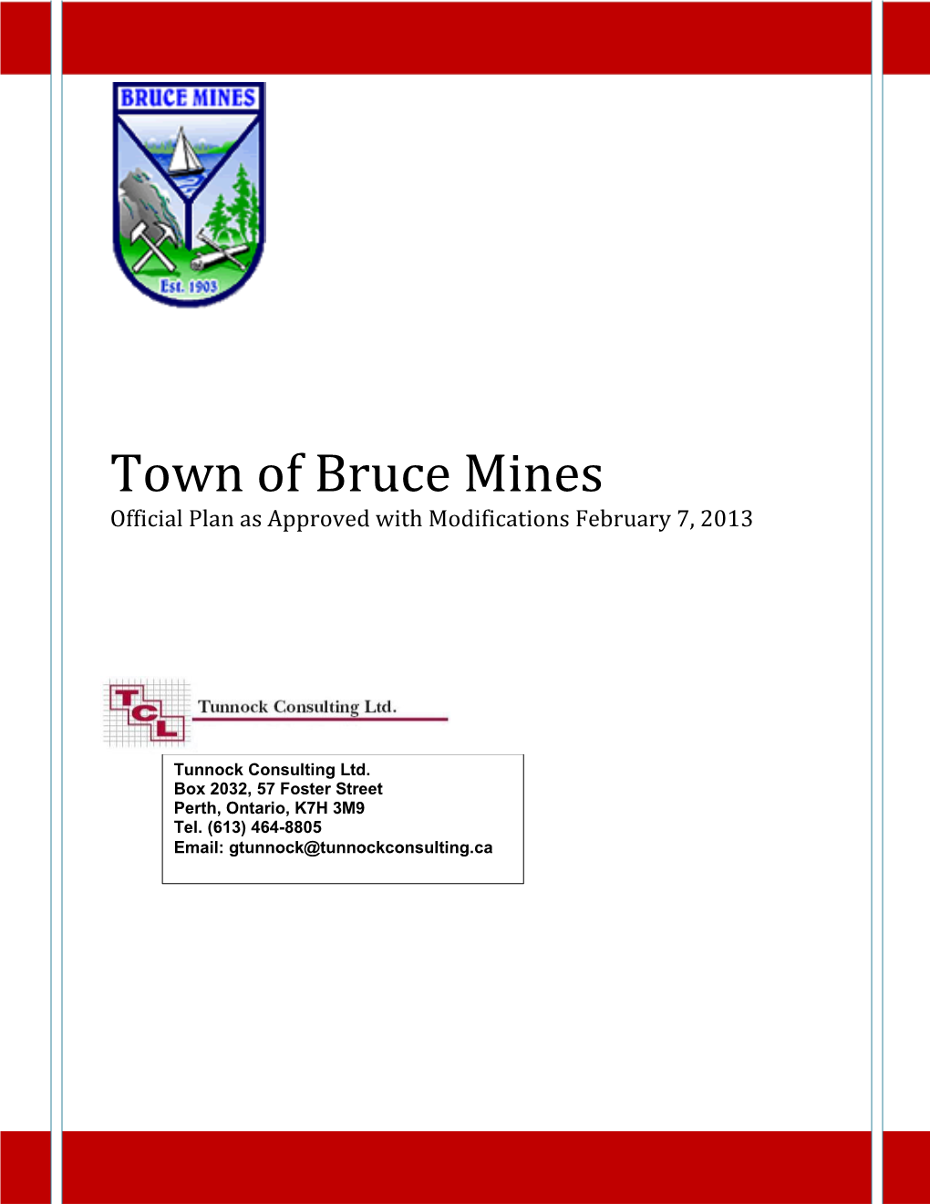 Township of Plummer Additional and Services the Hamlet of Bruce Station